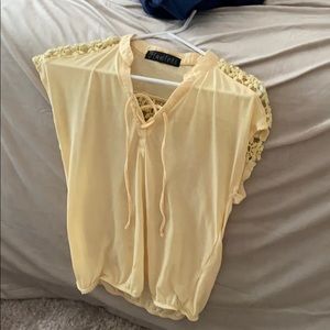 Flawless Yellow Top with Embroidery